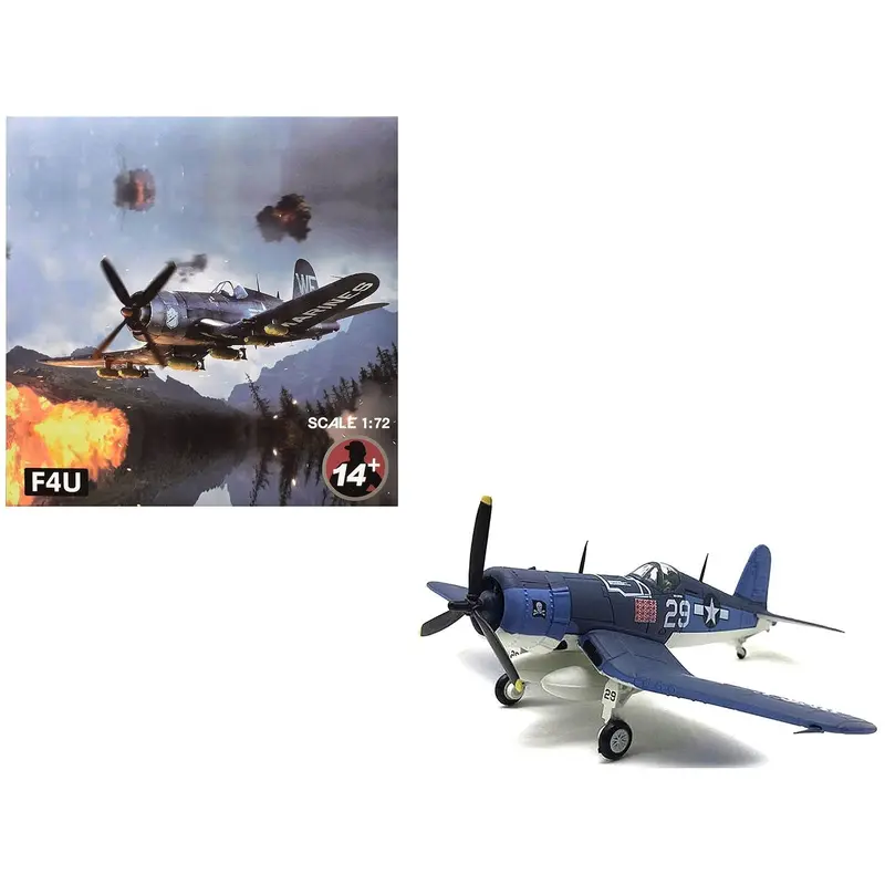Vought F4U-1D Corsair Fighter Aircraft "VF-17 Jolly Rogers 16-Victory Ace Lt. (jg) Ira Kepford" (1944) United States Navy 1/72 Diecast Model Airplane