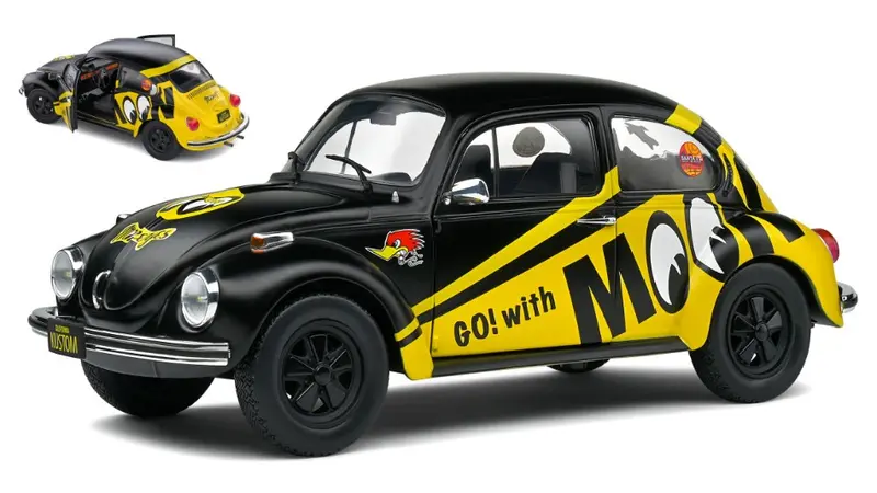 VW BEETLE 1303 MOONEYES 1974 BLACK/YELLOW 1