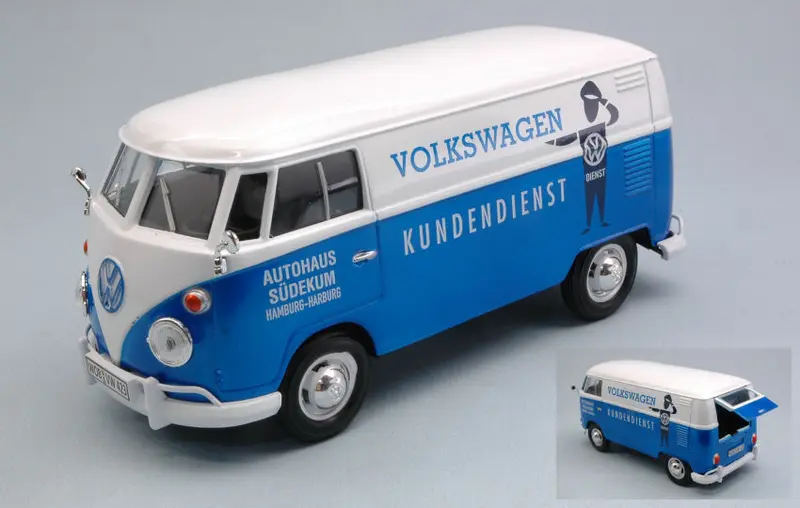 VW TYPE 2 (T1) 1965 DELIVERY VAN KUNDENDIENST BLUE/WHITE 1
