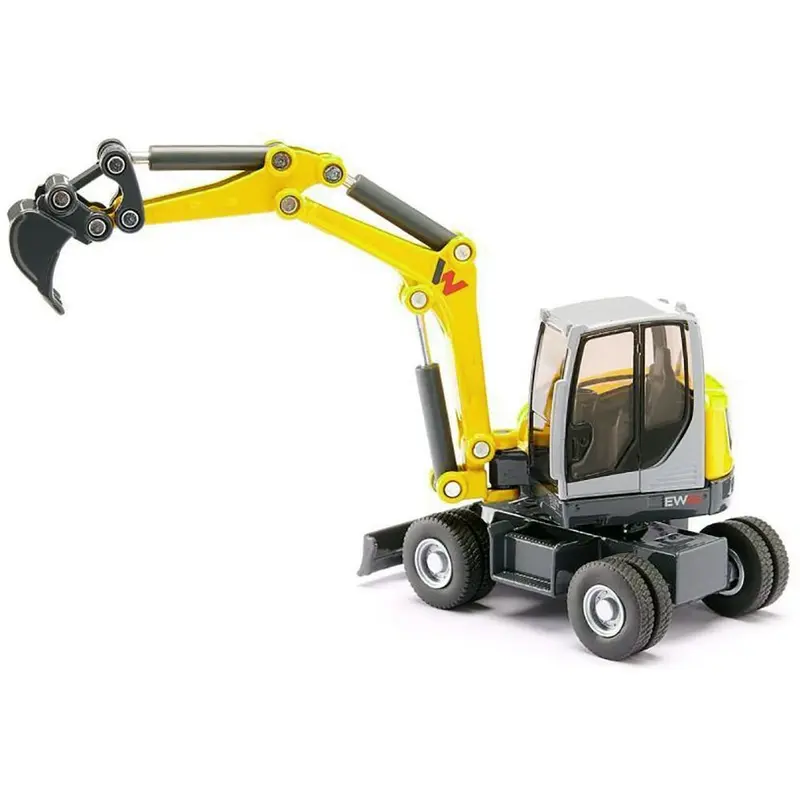 Wacker Neuson EW65 Mobile Excavator Yellow and Gray 1/50 Diecast Model by Siku