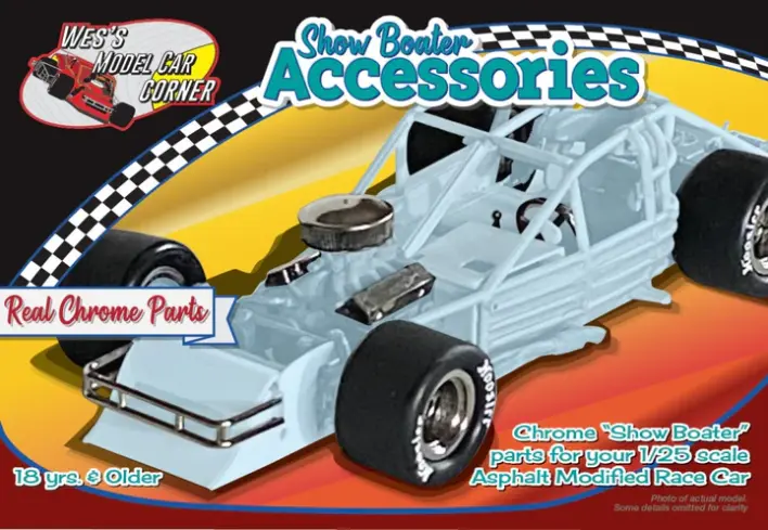 Wes's Car Corner (Salvinos) 1/25 Chrome Accessories Set for Asphalt Modified Race Car