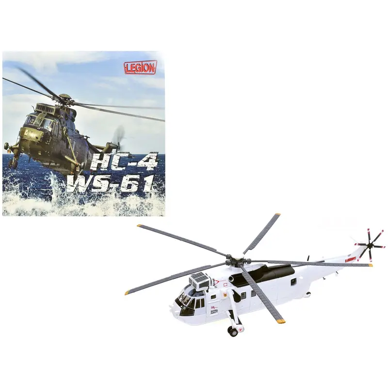 Westland Sea King HC.4 Helicopter "White Livery 845 Naval Air Squadron United Nations Protection Force Bosnia/Croatia" (1995) British Royal Navy 1/72 Diecast Model by Legion