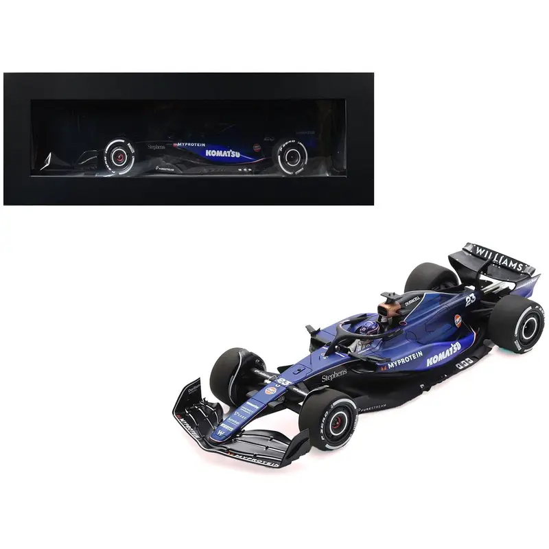 Williams FW46 #23 Alex Albon "Williams Racing" Formula One F1 "Bahrain GP" (2024) with Acrylic Display Case 1/18 Model Car by Spark