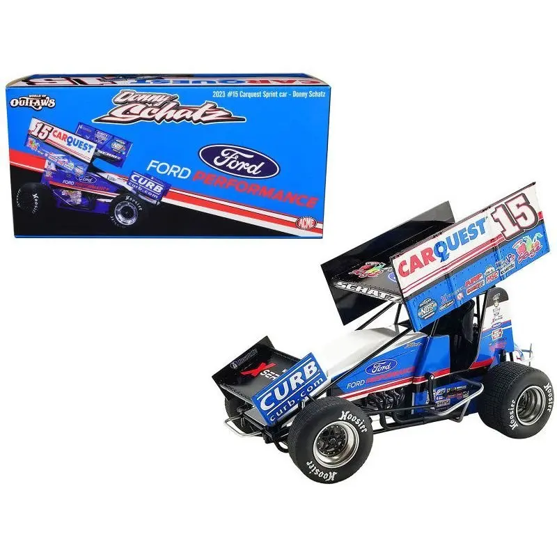 Winged Sprint Car #15 Donny Schatz "Carquest" Curb-Agajanian Racing "World of Outlaws" (2023) 1/18 Diecast Model Car by ACME