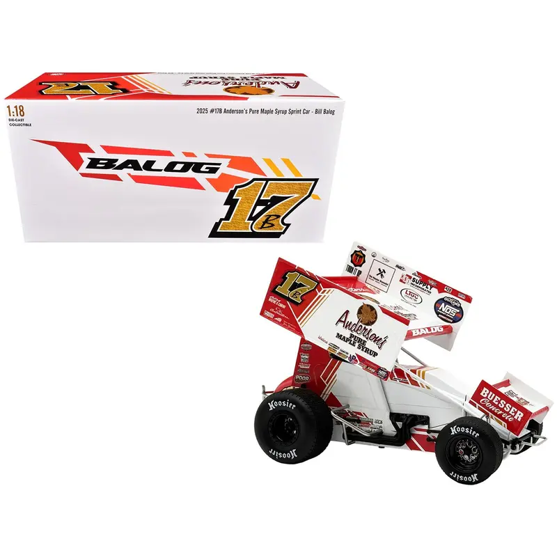 Winged Sprint Car #17B Bill Balog "Anderson's Pure Maple Syrup" (2025) 1/18 Diecast Model Car by ACME