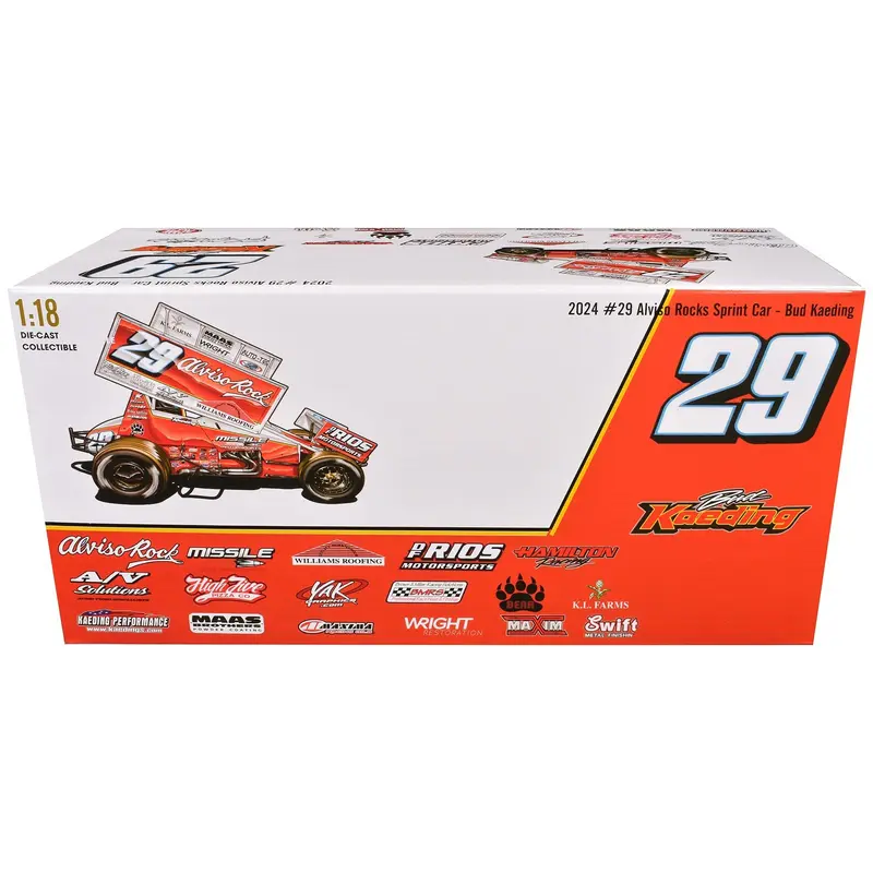 Winged Sprint Car #29 Bud Kaeding "Missile Motorsports" BK Motorsports (2024) 1/18 Diecast Model Car by ACME