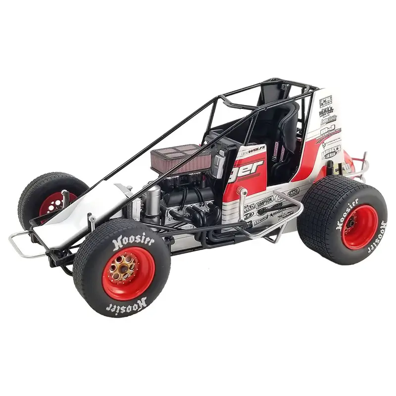 Winged Sprint Car #5W Lucas Wolfe "Old Milwaukee" Allebach Racing "World of Outlaws" (2024) 1/18 Diecast Model Car by ACME