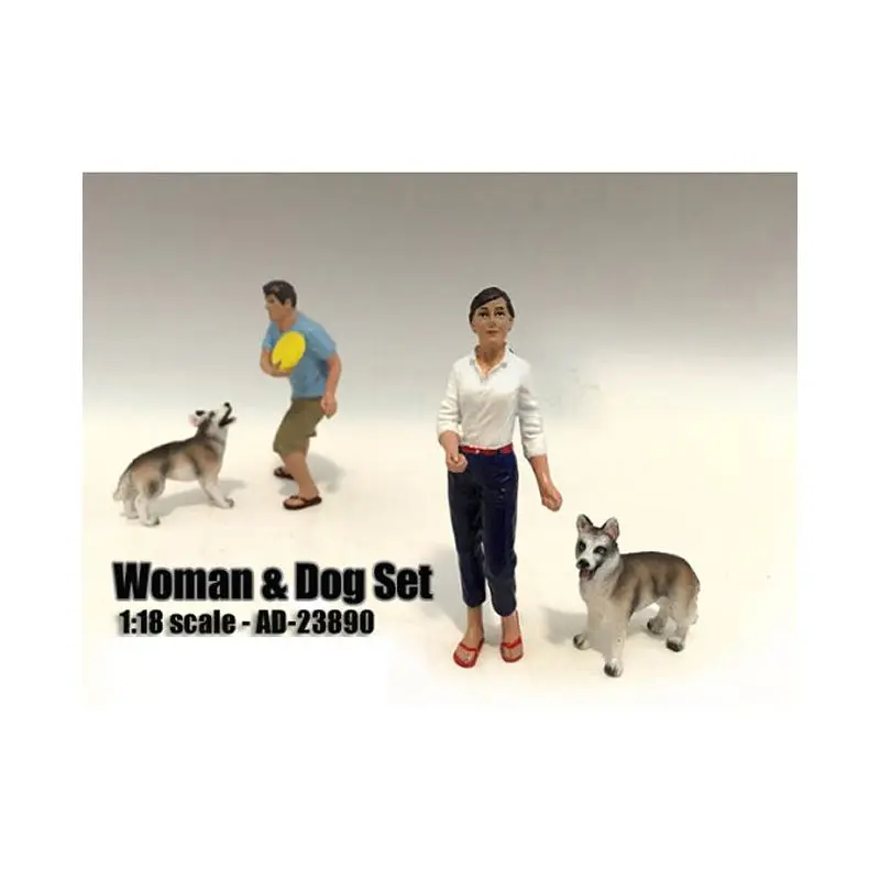 Woman and Dog 2 Piece Figure Set For 1