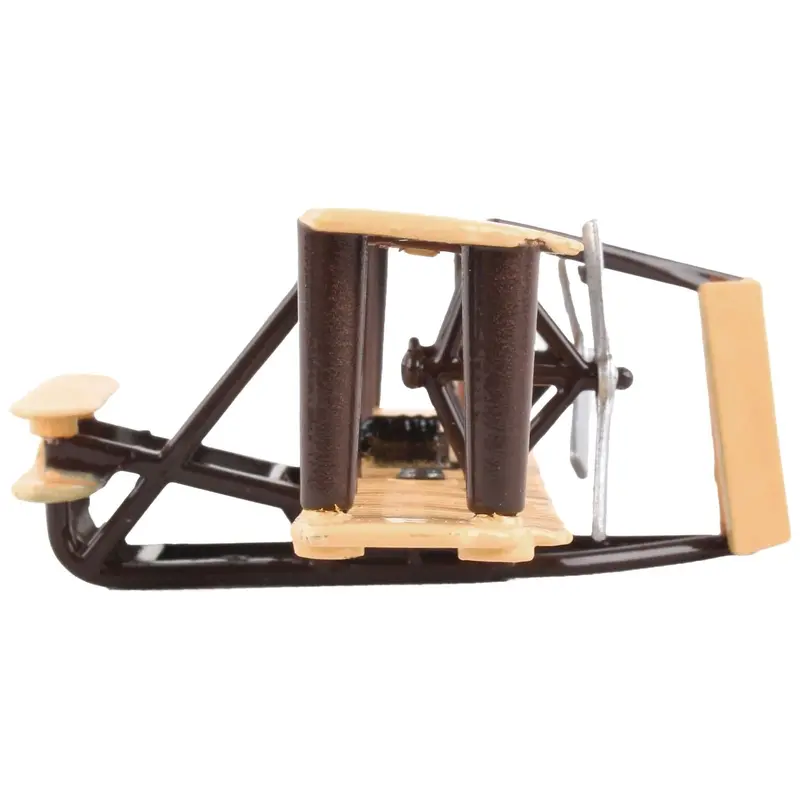 Wright Flyer Biplane Aircraft Beige with Runway Section Diecast Model Airplane by Runway24