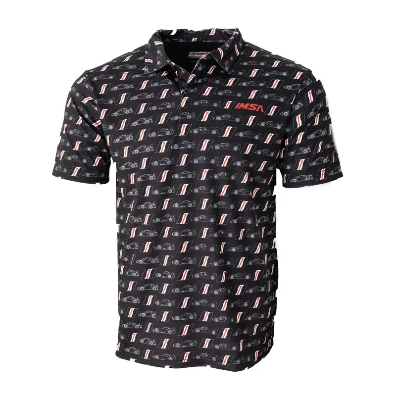 Z IMSA Apex and Cars Printed Polo - Black